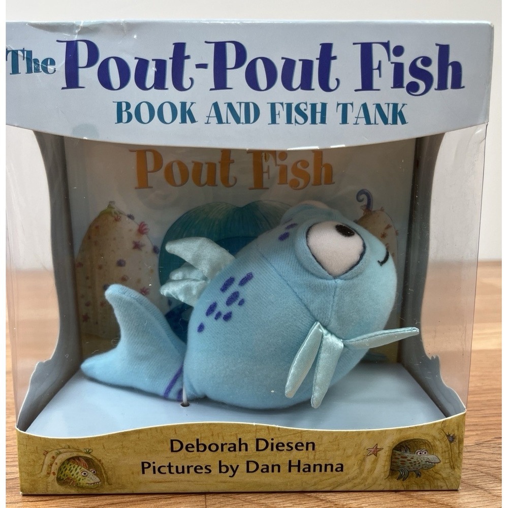 The Pout-Pout Fish Book and Plush Fish Set NEW in Box, Hardcover Deborah Diesen